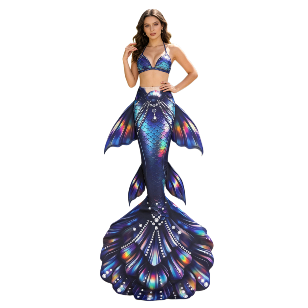Swim Fins - New Mermaid Tail Set Adult Swimsuit