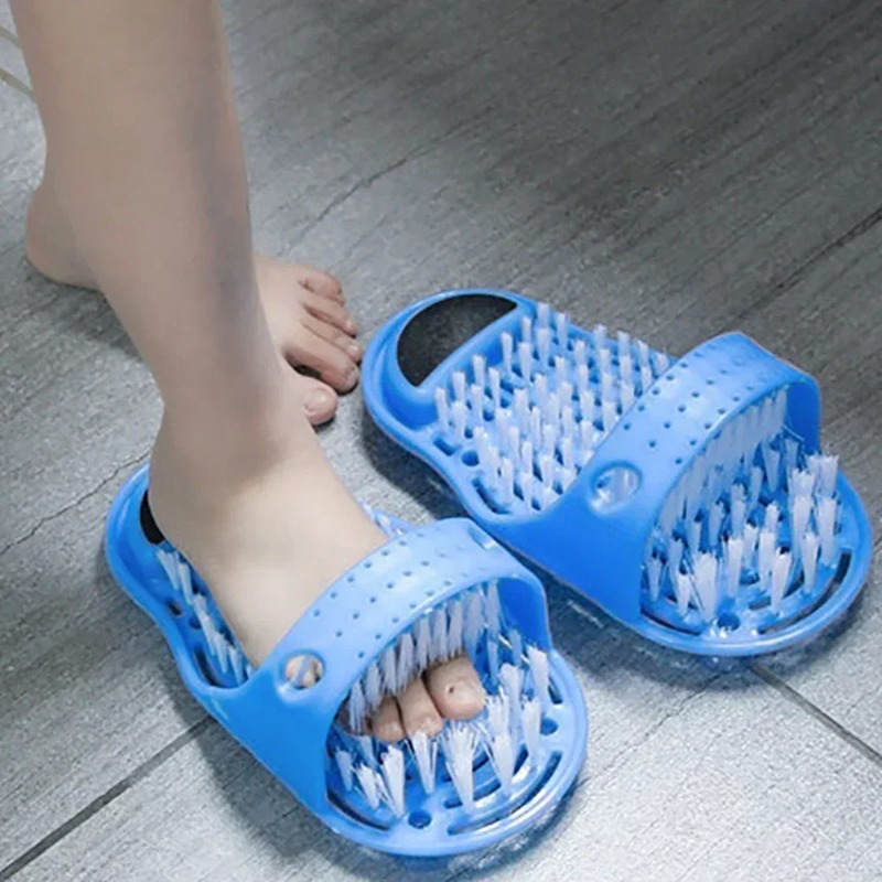 Flippers Swimming - 1Pc Shower Foot Scrub Massager, Bathroom