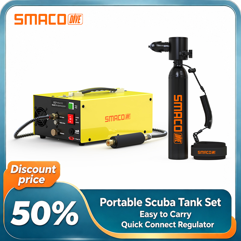 Snorkel Set - SMACO Mini Scuba Diving Tank Set