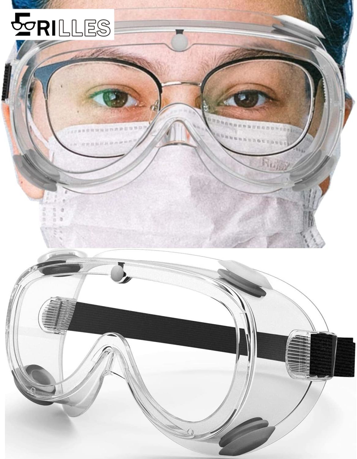 Goggles Swim - Water Sports Safety Goggles, Anti-Fog with