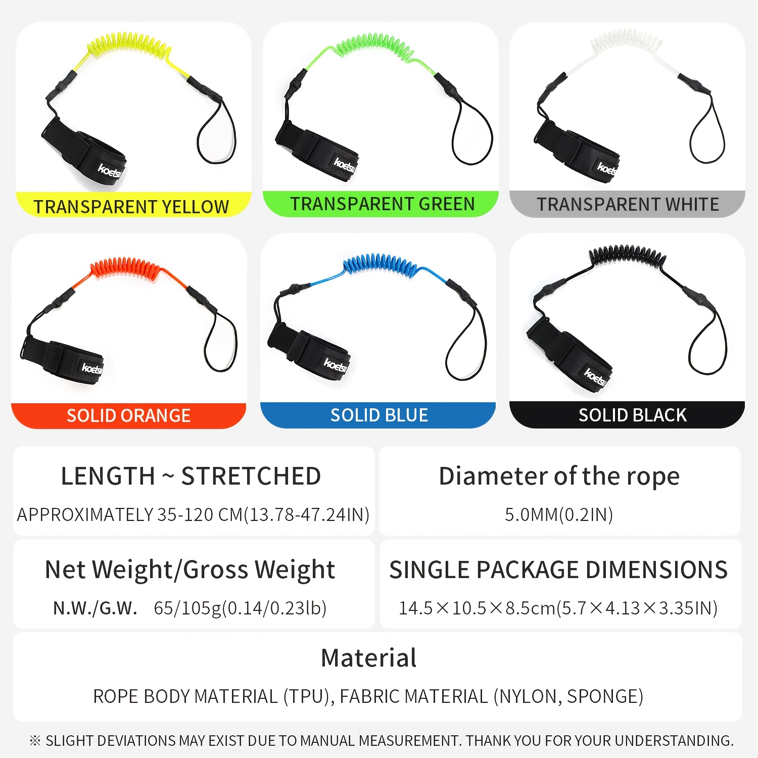 KOETSU Bodyboard Leash, 5mm TP - Surfboard Leash ulasan dan harga