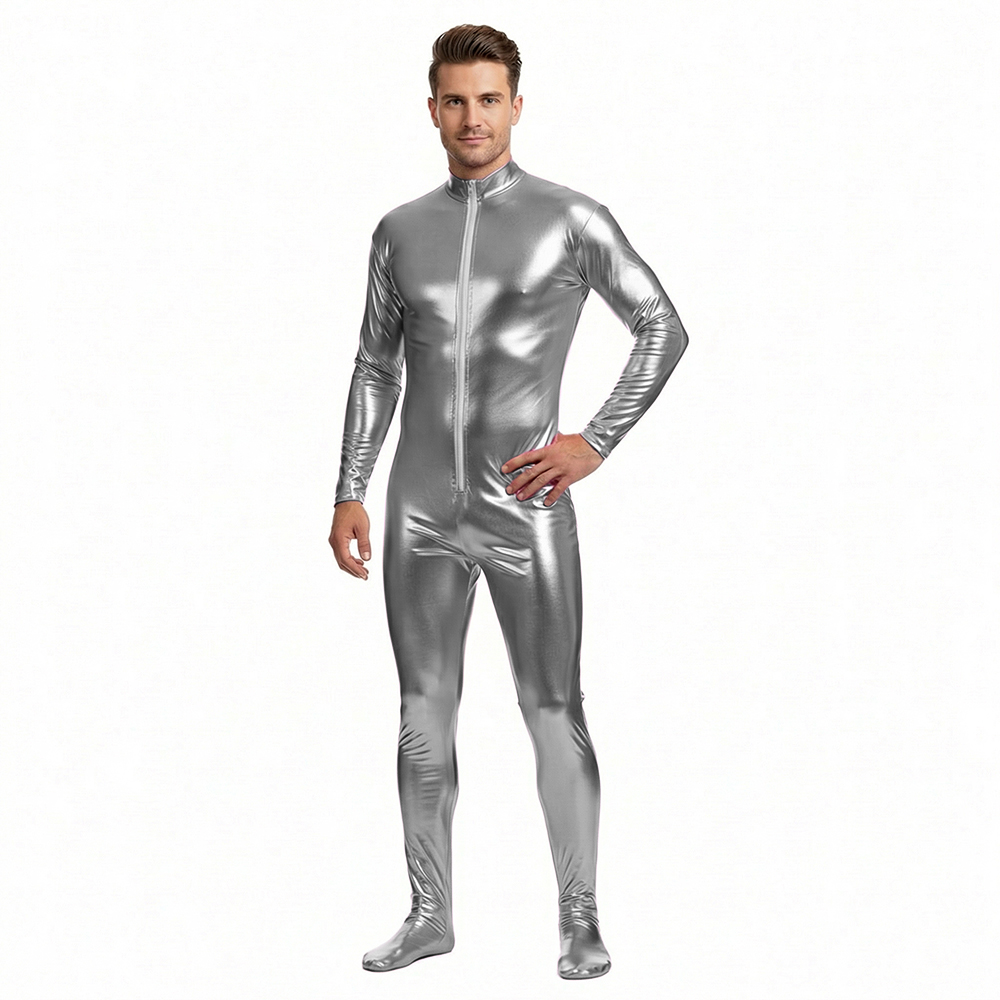 Men Gold Shiny Zentai Suit Adu - Wetsuit Men ulasan dan harga