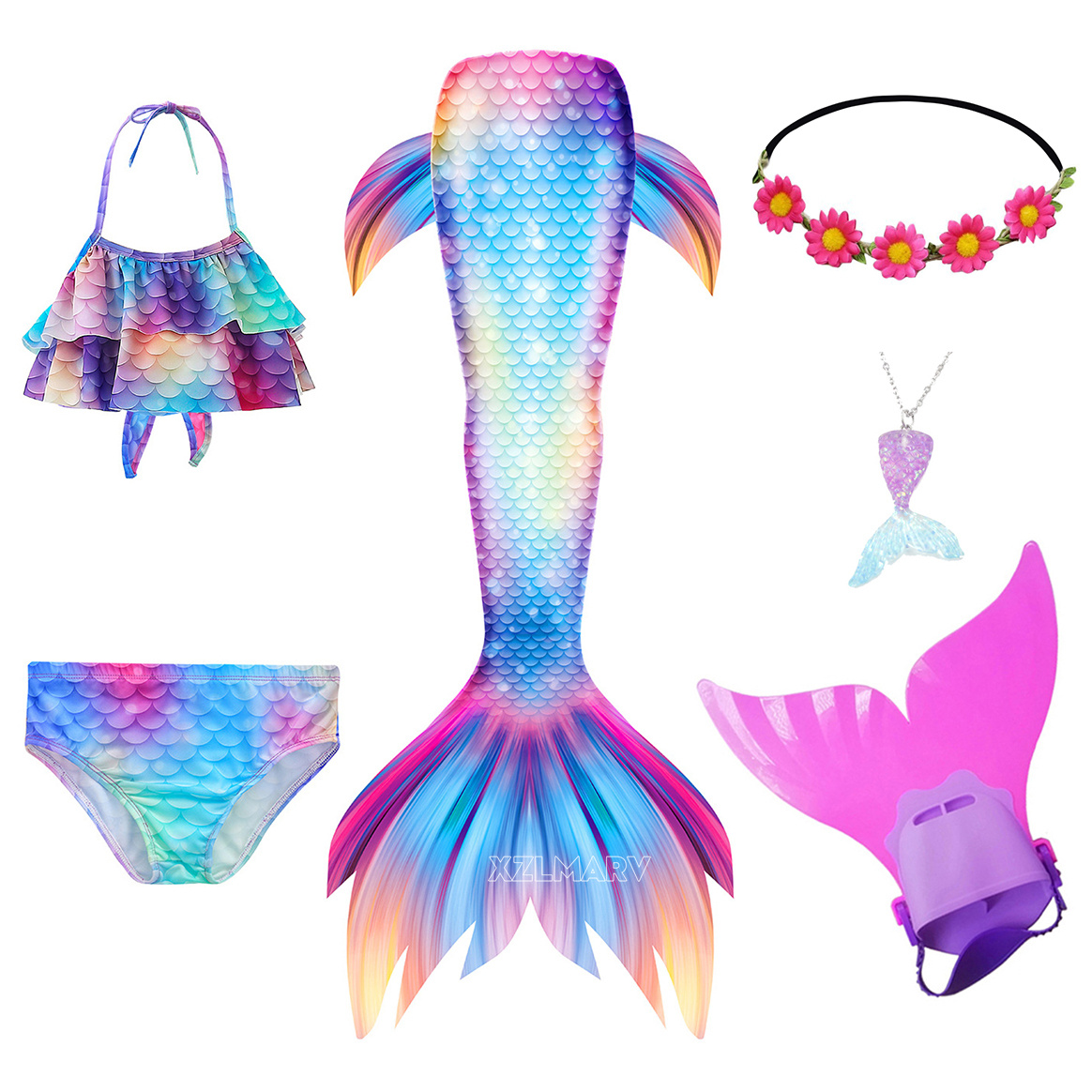 Girls Swimming Mermaid Tail Gi - Flippers Swimming ulasan dan harga