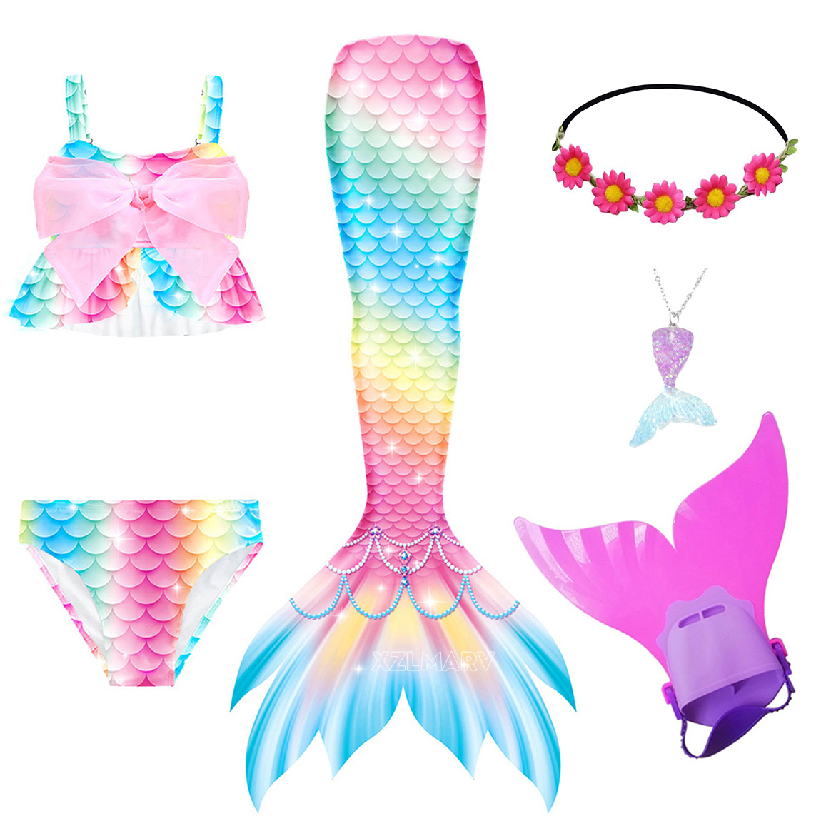 Girls Swimming Mermaid Tail Gi - Flippers Swimming ulasan dan harga