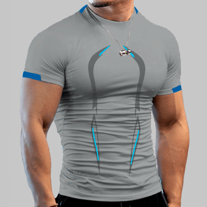 Stylish Gym Workout Compressio - Rash Guard ulasan dan harga