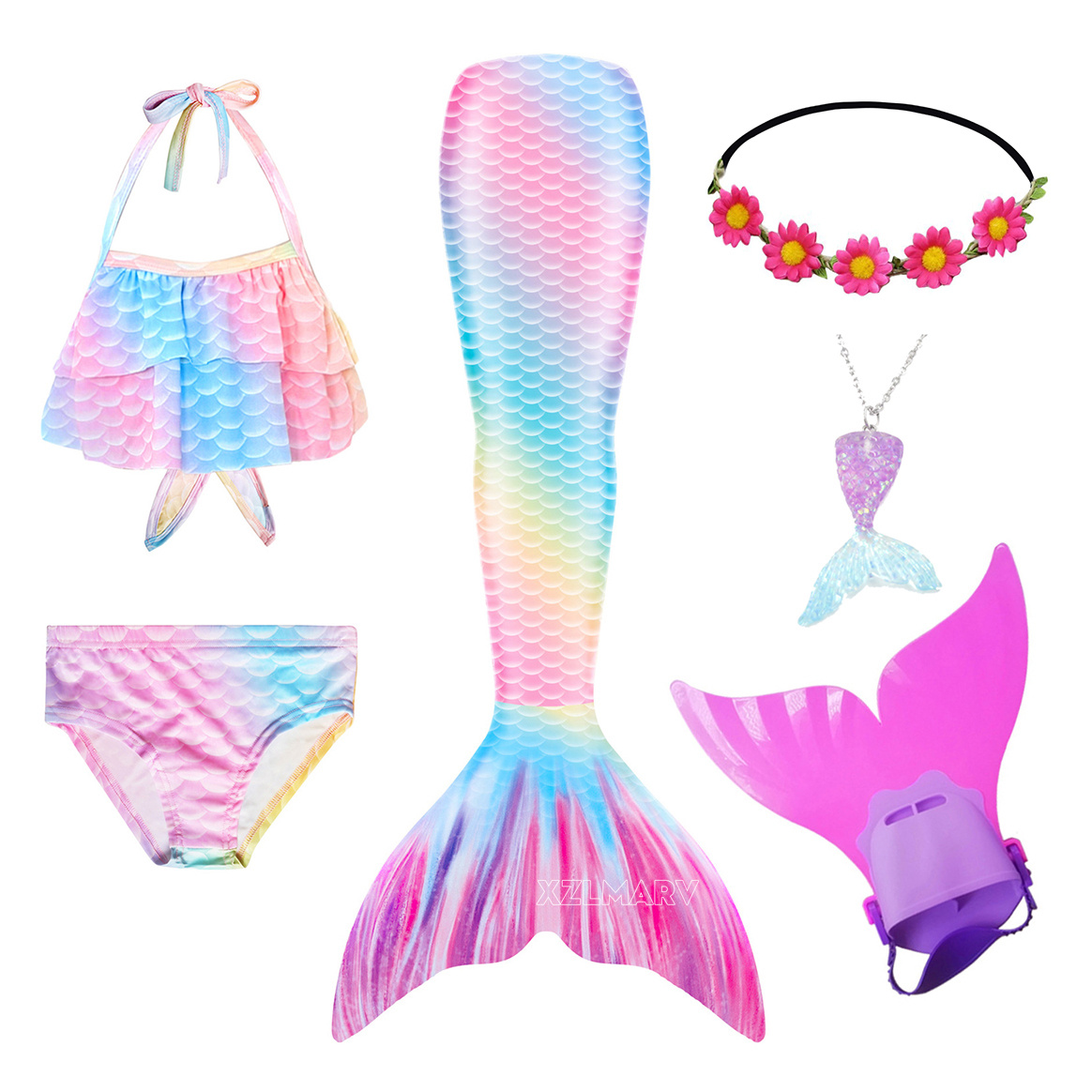 6Pcs/set Ariel Girls Swimming  - Swim Fins ulasan dan harga