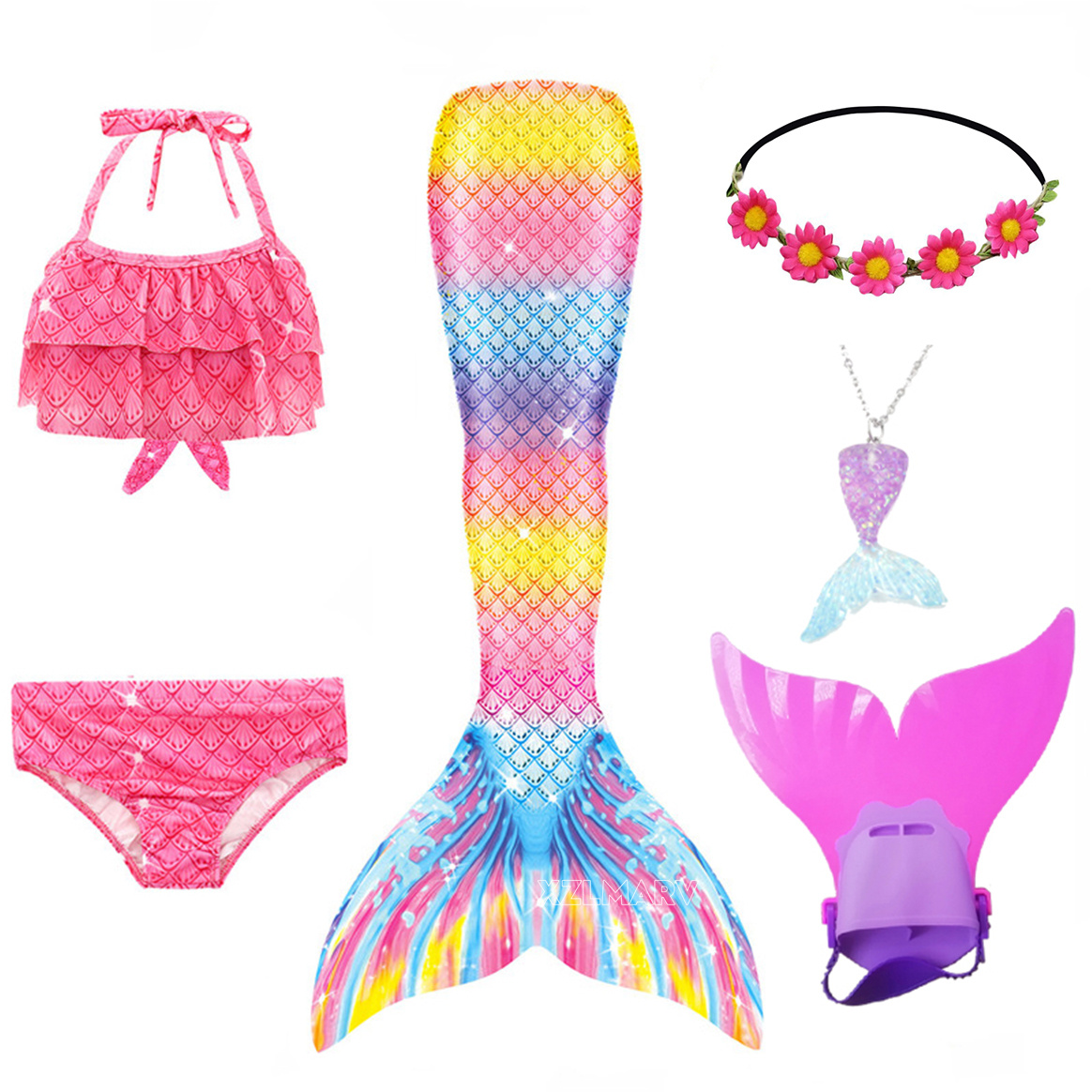 6Pcs/set Ariel Girls Swimming  - Swim Fins ulasan dan harga
