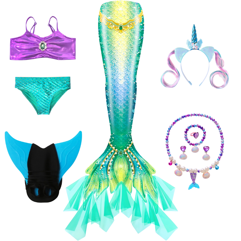 Mermaid Costume for Girl Merma - Swim Fins ulasan dan harga
