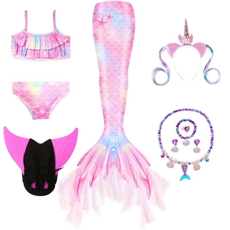 Mermaid Costume for Girl Merma - Swim Fins ulasan dan harga