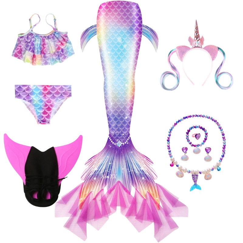 Mermaid Costume for Girl Merma - Swim Fins ulasan dan harga