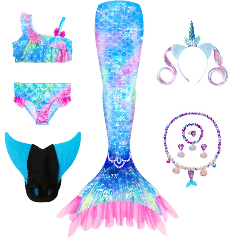 Mermaid Costume for Girl Merma - Swim Fins ulasan dan harga