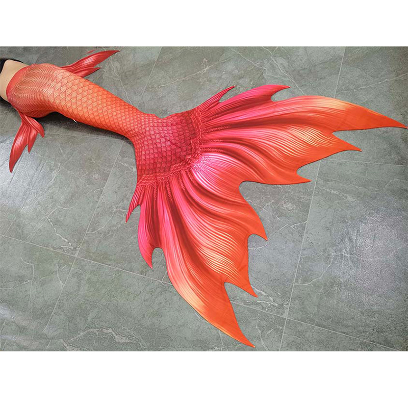 Orange Woman Mermaid Tail Skin - Swim Fins ulasan dan harga