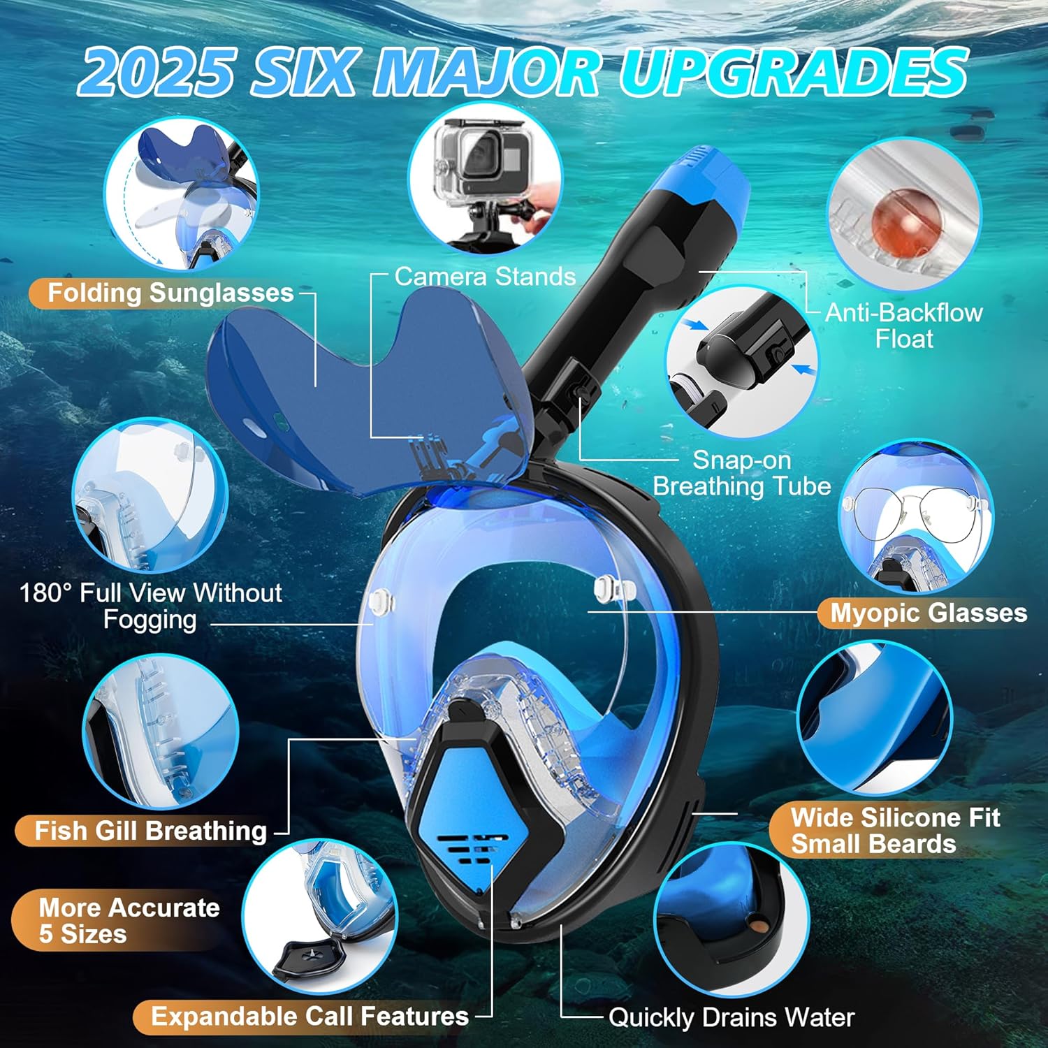 Devilfish Full Face Snorkel Ma - Snorkel Set ulasan dan harga