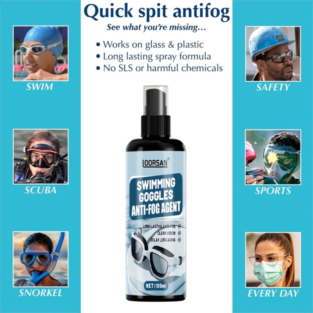 LOORSAN 100ML Goggles Anti-Fog - Goggles Swim ulasan dan harga