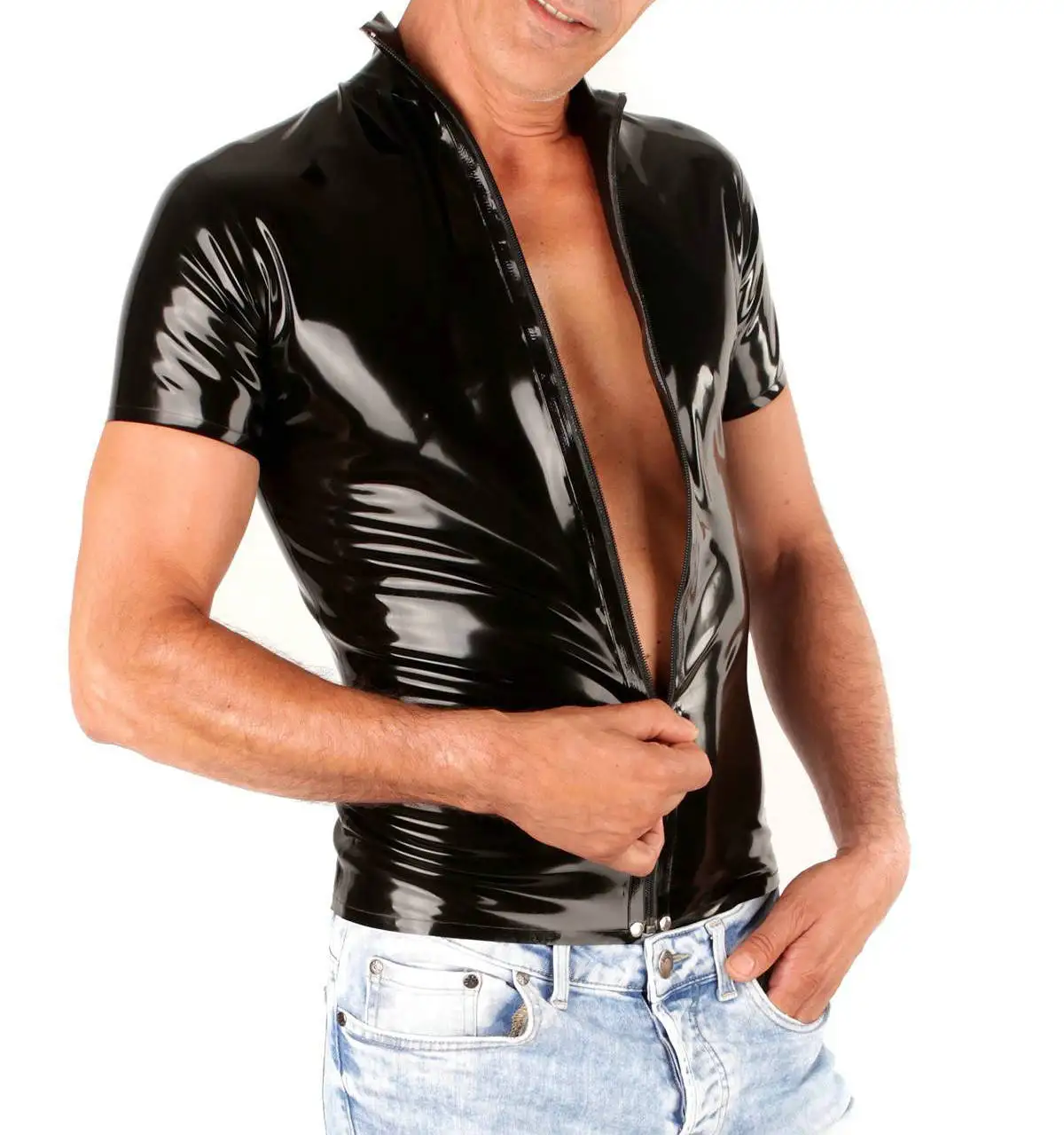 Latex Sexy Men Underwear Front - Wetsuit Men ulasan dan harga