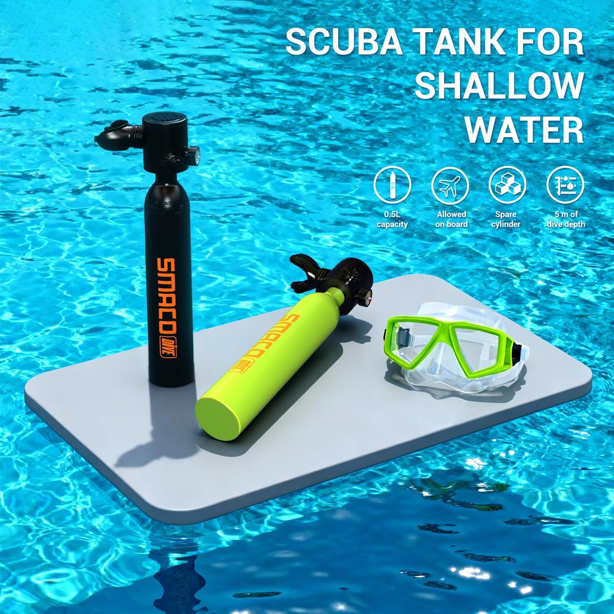 SMACO Mini Scuba Diving Tank S - Snorkel Set ulasan dan harga