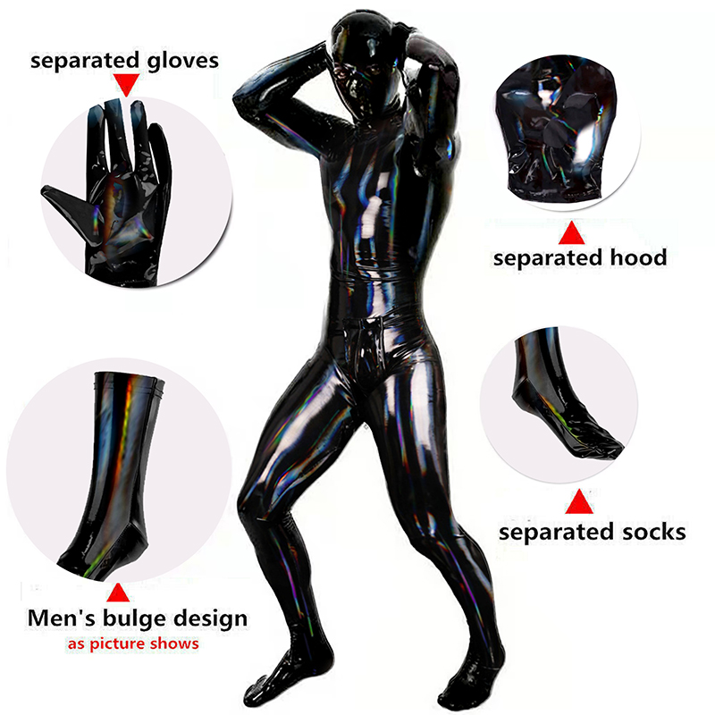 Mens Sexy PVC Leather Catsuit  - Wetsuit Men ulasan dan harga